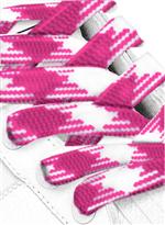 Woven veters Fuchsia - Wit